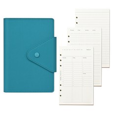 모모디 모먼트 프리미엄 만년형 플래너 6공 다이어리, 아쿠아블루, 1개 아쿠아블루, 1개