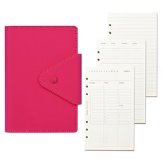 모모디 모먼트 프리미엄 만년형 플래너 6공 다이어리, 비비드핑크, 1개