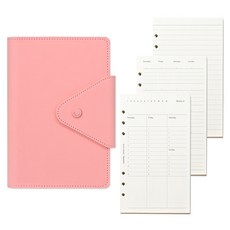 모모디 모먼트 프리미엄 만년형 플래너 6공 다이어리, 베이비핑크, 1개