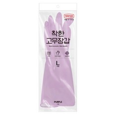 롯데이라이프 착한 고무장갑, 퍼플, 대(L), 1개