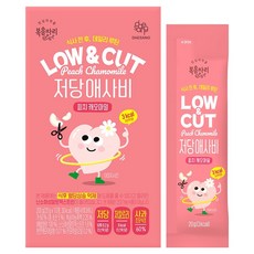 복음자리 LOW CUT 저당 애사비 스틱 피치캐모마일 10p, 200g, 1개