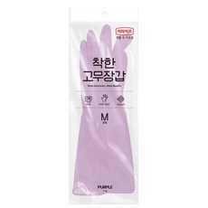 롯데이라이프 착한 고무장갑, 퍼플, 중(M), 1개