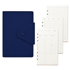 모모디 모먼트 프리미엄 만년형 플래너 6공 다이어리, 네이비, 1개