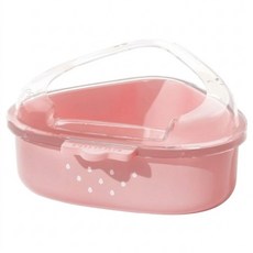 랜보어 햄스터 딸기 목욕통 모래통, 핑크, 1개