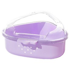 랜보어 햄스터 딸기 목욕통 모래통, 퍼플, 1개