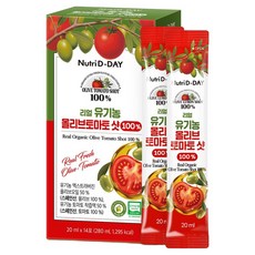 뉴트리디데이 리얼 NFC 착즙 유기농 올리브토마토 스틱 올토샷 14p, 1개, 280ml, 14회분