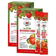 뉴트리디데이 리얼 NFC 착즙 유기농 올리브토마토 스틱 올토샷 14p, 2개, 280ml, 14회분