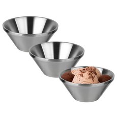 플라라 매트 더블월 빙수볼, 3호, 3개