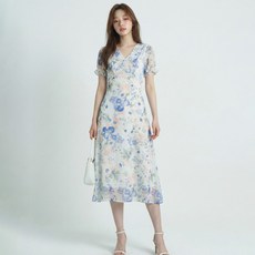 ViVEMO Le Serin 花園抓皺連身裙 12869