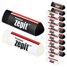 POPO FANCY 高級好擦拭 Jefit 三角形橡皮擦 黑色 10入 + 白色 10入 組