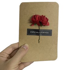 Lalajeri 立體人造花感謝卡 + 信封組