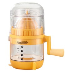 YUNMI 手動榨汁器/家用迷你型學生宿舍手搖水果壓汁機/親子自製果汁杯 黃色, 1個, 400ml