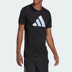 아디다스 런 아이콘 3 바 로고 반팔 티셔츠 HR3243
