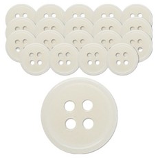 동대문단추왕 요크 유광 단추 13mm, 백아이보리, 20개