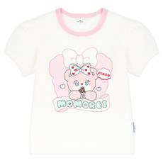 Milk Baby Momorei Pinko的甜蜜一天泡泡袖T恤