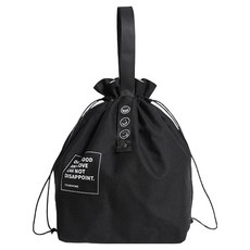담소온 북유럽 스타일 보냉 도시락 가방, 블랙, 1개
