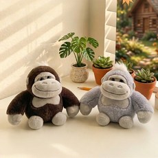 금홍팬시 귀여운 빵빵 고릴라 인형 키링, 스카이블루, 1개, 110mm