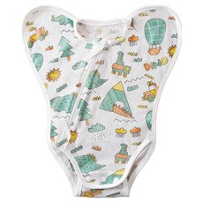 Starbean 新生兒用拉鍊網眼連身衣包巾 M