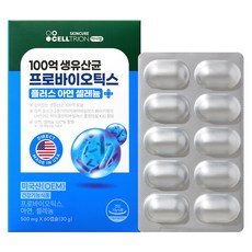 셀트리온 100억 생유산균 프로바이오틱스 플러스 아연 셀레늄 30g, 60정, 1개