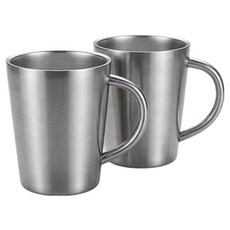 KEEP 스테인리스 머그컵 300ml, 실버, 2개