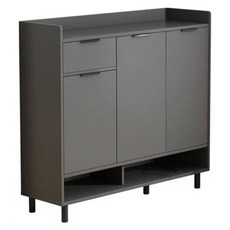 E家工廠 鞋櫃 001 90 x 30 x 100cm, 灰色, 2層