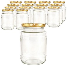 경성리빙테크 원형 유리병, 500ml, 15개 500ml, 15개