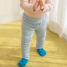 BABYBLEE 柔軟羅紋長版內搭褲