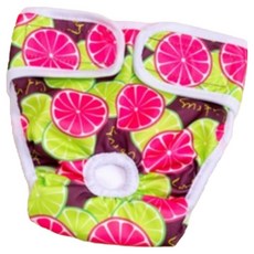 코코스튜디오 강아지 암컷용 코코 하와이안 매너벨트 시트러스, 초소형, 1개, 1개입