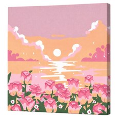 루아즈 DIY 쉬운 그림그리기 세트 20 x 20 cm, 03 핑크빛 노을, 1세트