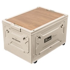 벤딕트 캠핑 접이식 테이블 이동식 폴딩 박스, 1개, 1단, 크림베이지