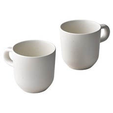 데켓 머그컵 360ml, 화이트, 2개 화이트, 2개