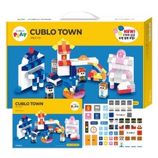 CUBLO 城鎮磁力積木組 134p, 1套, 紅色, 橘色, 黃色, 藍色, 靛藍色, 粉紅色, 灰色, 白色