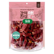 간식애진심 강아지 육포 오리고구마, 1kg, 1개, 혼합맛(오리가슴살/고구마)