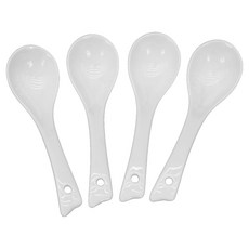 로벤조 본차이나 국물스푼, 화이트, 4개, 단품