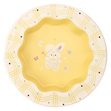 파스텔펫 반려동물 레빗 세라믹 식기 FREE, 옐로우, 1개