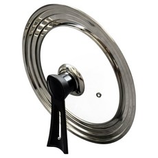 Lifelime 多尺寸可站立式不鏽鋼玻璃萬用鍋蓋 中型 22~26cm, 26cm, 1個