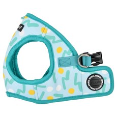 퍼피아 강아지 팝아트 조끼형 하네스, 아쿠아, 1개