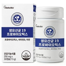 헬로바이오 생유산균 19 프로바이오틱스 7.5g, 1개, 30정