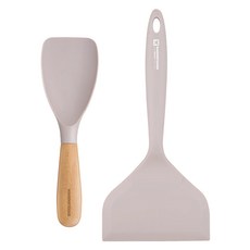 바겐슈타이거 플래티넘 실리콘 에센자 멀티스패츌라 + 멜로우 와이드뒤집개 세트, 크림미스트, 1세트