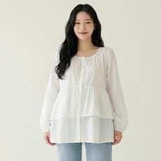 휴데이 러블리 셔링 임부복 블라우스