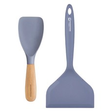 바겐슈타이거 플래티넘 실리콘 에센자 멀티스패츌라 + 멜로우 와이드뒤집개 세트, 페일블루, 1세트