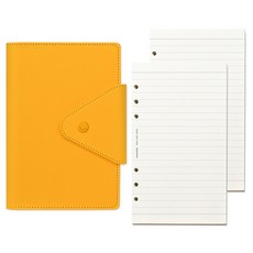 모모디 모먼트 프리미엄 데일리 7mm 라인 6공 다이어리, 옐로우, 1개
