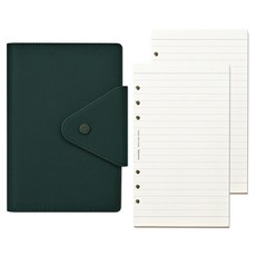 모모디 모먼트 프리미엄 데일리 7mm 라인 6공 다이어리, 딥그린, 1개