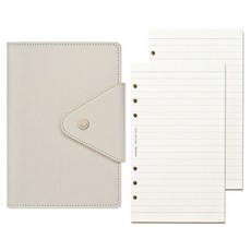 모모디 모먼트 프리미엄 데일리 7mm 라인 6공 다이어리, 라이트베이지, 1개