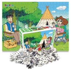 학산문화사 짱구 직소퍼즐 캠핑, 혼합색상, 1개, 300피스