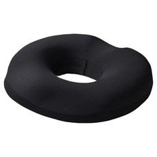 마라나타노바 프리미엄 고밀도 메모리폼 도넛 방석, 블랙, 1개