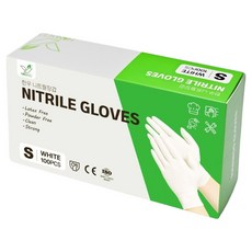 한우 무분말 식품용 일회용 주방 니트릴장갑 100p, 1개, 소(S), 화이트
