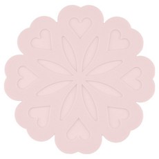 도레오 러블리 하트 플라워 티 매트, 라이트핑크, 1개