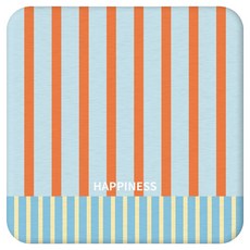 픽앤픽 비비드 무드 스트라이프 티 코스터 사각, 오렌지, 1개
