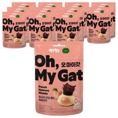 비비고 탱글탱글 오마이갓 왕교자 모양 젤리 복숭아맛, 12개, 40g